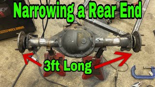 Narrowing a REAR END WELDER UP PT2 [upl. by Nimesay]