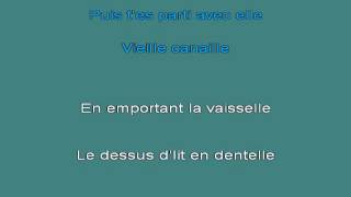 GAINSBOURG Vieille Canaille K karaoke [upl. by Esilegna]