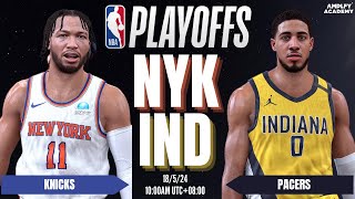 NBA PLAYOFFS GAME 6 KNICKS 2 vs PACERS 6  NBA 2K24 ULTRA REALISTIC GRAPHICS  K4RL 2K [upl. by Lihka685]