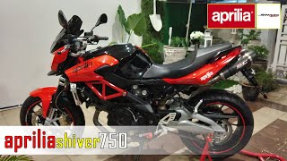 Aprilia Shiver 750 walk around and sound check [upl. by Anohr]