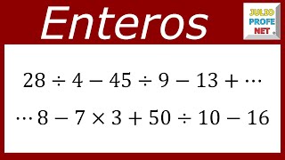 OPERACIONES CON ENTEROS SIN SIGNOS DE AGRUPACIÓN  Ejercicio 1 [upl. by Kilar619]