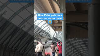 Blue Peter puts on a massive steam show 😄 uktrains train railway bluepeter steamtrain trains [upl. by Worl561]