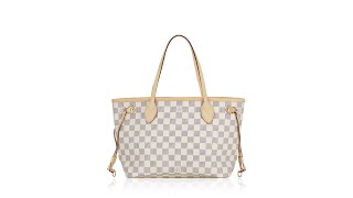 Louis Vuitton Damier Azur Neverfull PM [upl. by Hurless]