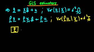 GLS estimators in matrix form  part 1 [upl. by Wayne433]