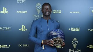 Mané wins Socrates Award amp is ranked 2nd place in the Ballon d’Or voting  Highlights [upl. by Alroi162]