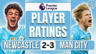 RIVAL HEARTS WERE BROKEN Newcastle 23 Man City Player Ratings [upl. by Fritzie]