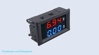 DC 100V 10A Voltmeter Ammeter Blue  Red LED Digital Volt Meter [upl. by Llednar523]