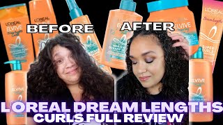 Loreal Elvive Dream Lengths CurlsFull Collection ReviewCurly Hair Routine 2022Tasha St James [upl. by Devine]