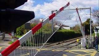 Level Crossing at Merrion Gates  8300 and 8520 Class DART Trains [upl. by Sage375]