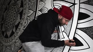 Drawing a Massive Dotwork Mandala [upl. by Nerine]