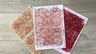 Experimenting with Stamperia soft moulds and using them with a Gelli plate to make backgrounds [upl. by Eedyah392]