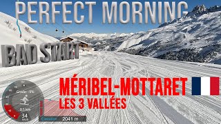 4K Skiing MéribelMottaret A Bad Start to a Perfect Morning Les3Vallées France GoPro HERO11 [upl. by Findlay]