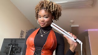 Hairstylist gives you a crispy silk press 🍂🍁👩🏽‍🦰 ASMR [upl. by Pas]