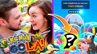 🇺🇸 Pokemon GO in LA 🌴  7 DAY STREAK PLUS HUGE POKEDEX INCREASE 😱 [upl. by Nitnilc]