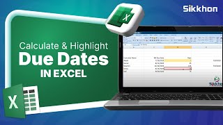 Calculate Due Dates Highlight Due Dates in MS Excel  English  Free  Sikkhon [upl. by Hutchinson462]