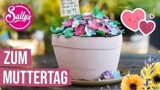 Muttertagstorte  essbarer 3D Blumentopf  Schokotorte  Sallys Welt [upl. by Chesnut302]