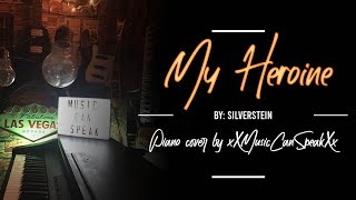 My Heroine by Silverstein Piano Cover With Lyrics [upl. by Einolem]