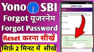 Yono SBI forgot username and password  How to reset yono sbi username and password [upl. by Carmelle291]