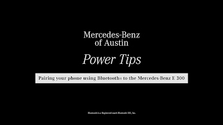 How to Pair Bluetooth in MercedesBenz E 300  Power Tips [upl. by Aicilana805]