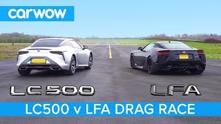 Lexus LFA vs Lexus LC500  DRAG RACE ROLLING RACE amp BRAKE TEST [upl. by Josh681]