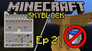 Minecraft Skyblock Episode2 Mob Grinder And Iron [upl. by Illom606]