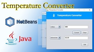 Java Swing Temperature Converter  NetBeans IDE [upl. by Crescen411]