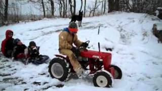 Wheel Horse helps celebrate the first snow 1212010 [upl. by Latini650]