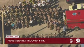 Law enforcement honor fallen FHP Trooper Zachary Fink [upl. by Assenar]