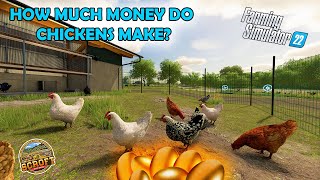 How Much Money Do Chickens Make  Farming Simulator 22 [upl. by Pevzner]