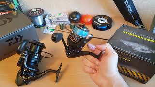 Обзорчик катушек Daiwa Black Widow 25A и Baihaichen Lizard KH6000 [upl. by Wilmette]