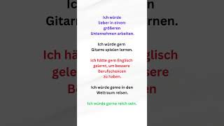 Was ist dein größter Wunsch Beispielsätze germangrammar  germanlevelb1 lerndeutsch [upl. by Baily]