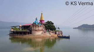 Small Islands and a beautiful Temple in Gobind Sagar Lake गोबिंदसागर झील में छोटे2 टापूसुंदर मंदिर [upl. by Nageem]