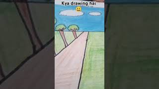 youtubeshorts drawing landscape trending viralreels music song shorts sports new youtube [upl. by Airod]