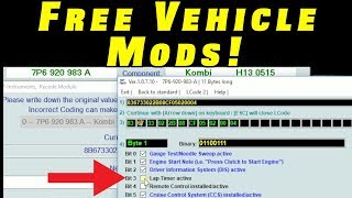 Touareg Coding Changes for Radio Seat Belt Warning and Windows  VCDS Tutorial [upl. by Letty]