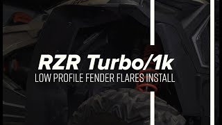 Polaris RZR XP Turbo SuperATV Low Profile Fender Flares Install [upl. by Almund]