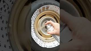 Paint Wheels Without Taking Them Off Car paint Wheels cars youtubeshorts [upl. by Ettenwahs]