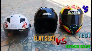 FLAT SEAT VS STOCK SEAT HELMET TEST PASOK 3 HELMET [upl. by Dlonra147]