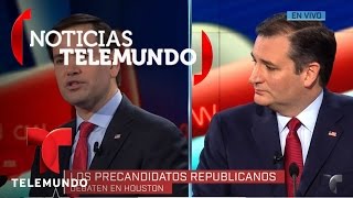 Debate republicano de Telemundo en Houston Texas 24  Noticias  Noticias Telemundo [upl. by Kroo256]