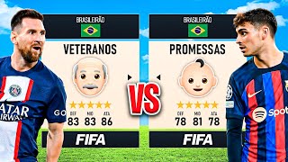 VETERANOS 👴🏻vs👶🏻 JOVENS PROMESSAS no BRASILEIRÃO Quem leva a melhor │ FIFA Experimentos [upl. by Anialed]