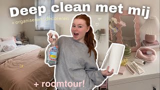 DEEP CLEAN WITH ME  roomtour ✨ organiseren decoreren… 🧼🧹met mij [upl. by Eenolem]