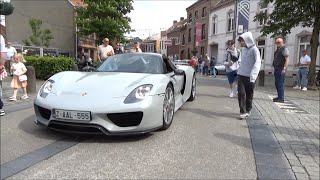 Porsche 918 spyder and oldtmer cars arrive at CCFP Porsche day 2024 [upl. by Joan]