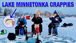 2024 EARLY ICE LAKE MINNETONKA  CRAPPIE FISHING PART 2 [upl. by Chaker891]