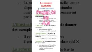 Les procédés explicatifs 01AS  Projet 01 français apprendre education exam lycée highschool [upl. by Lednyc]