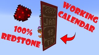 Realistic and fully functional redstone calendar  Showcase [upl. by Polky]