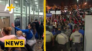 Trump Supporters Harass Ballot Counters With Opposite Demands In Arizona and Michigan [upl. by Picco]