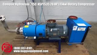 Compair Hydrovane 715CNSP1535 20 HP 15Kw Rotary Compressor [upl. by Wolfgang]