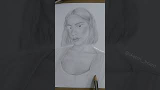 realistic drawing of TINI STOESSEL drawing tini art sketch artist realismart realismdrawing [upl. by Flan161]