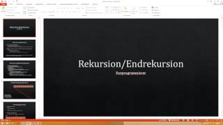 Tutorial Endrekursion [upl. by Housum]