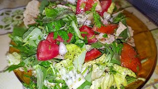 Lebanese Fattoush salad recipe 🥗 طريقة عمل سلطة الفتوش اللبناني [upl. by Halla]