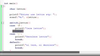 LANGAGE C  21  Linstruction switch [upl. by Aleemaj]